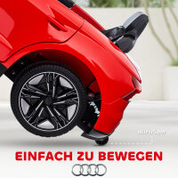 Kinderauto, Elektroauto, Audi-lizenziert, mit Sicherheitsgurt, Fernbedienung, Licht, rot+schwarz, 103 x 58 x 41cm