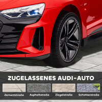 Kinderauto, Elektroauto, Audi-lizenziert, mit Sicherheitsgurt, Fernbedienung, Licht, rot+schwarz, 103 x 58 x 41cm