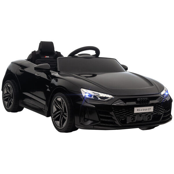 Kinderauto, Elektroauto, Audi-lizenziert, mit Sicherheitsgurt, Fernbedienung, Licht, schwarz, 103 x 58 x 41cm