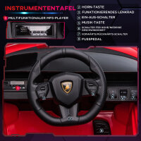Kinderfahrzeug 12V 2 Fahrmodi Lamborghini SIAN SUV-Auto-Spielzeug Elektroauto mit Fernbedienung Musik(MP3/USB) Licht 37-60 Monate Metall rot 108 x 62 x 40 cm