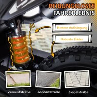 12V Kinder-Motorrad mit Stützrädern, LED-Lichtern, Musik, USB, Elektro-Motorrad für Jungen und Mädchen, Gelb
