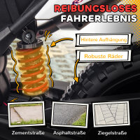 12V Kinder-Motorrad mit Stützrädern, LED-Lichtern, Musik, USB, Elektro-Motorrad für Jungen und Mädchen, Weiß