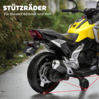 Elektro-Kindermotorrad, Honda, 3 km/h, Musik & Licht, 3-6 Jahre, bis 30 kg, Gelb