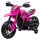 Elektro-Motorrad für Kinder, 12V Kindermotorrad mit Stützrädern, Kinderfahrzeug mit Hupe und Startgeräusch, 3 km/h, Rosa
