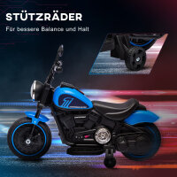 elektrisches Kindermotorrad, elektrisches Kinderfahrzeug, mit Scheinwerfer, 3 km/h, blau + schwarz