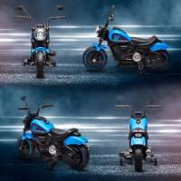 elektrisches Kindermotorrad, elektrisches Kinderfahrzeug, mit Scheinwerfer, 3 km/h, blau + schwarz