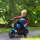 Elektrisches Kindermotorrad, Elektrisches Kinderfahrzeug, mit Scheinwerfer, 3 km/h, Blau + Schwarz