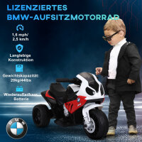 Elektro Motorrad Kinder BMW S1000RR 6V Elektromotorrad mit Scheinwerfer, Kindermotorrad mit Musik 2,5 km/h Motorrad für Kinder 18-36 Monaten Rot