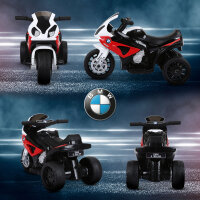 Elektro Motorrad Kinder BMW S1000RR 6V Elektromotorrad mit Scheinwerfer, Kindermotorrad mit Musik 2,5 km/h Motorrad für Kinder 18-36 Monaten Rot