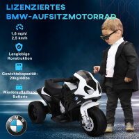 Elektro Kindermotorrad BMW S1000RR Elektromotorrad mit Musik, Scheinwerfer, Kinder Elektro Motorrad für Kinder von 18-36 Monaten Schwarz