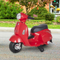 Elektro Kindermotorrad Vespa Elektromotorrad mit LED-Licht, Sound, Kinder Elektro Motorrad für Kinder von 18-36 Monate Rot