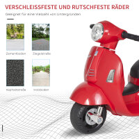 Elektro Kindermotorrad Vespa Elektromotorrad mit LED-Licht, Sound, Kinder Elektro Motorrad für Kinder von 18-36 Monate Rot