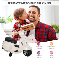Kindermotorrad Vespa mit LED-Licht, Sound, für Kinder von 18-36 Monate, weiß