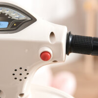 Kindermotorrad Vespa mit LED-Licht, Sound, für Kinder von 18-36 Monate, weiß