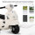 Kindermotorrad Vespa mit LED-Licht, Sound, für Kinder von 18-36 Monate, weiß