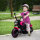 Elektro-Kindermotorrad mit Stützrädern, Scheinwerfer, 1,5 bis 3 km/h, für Kinder 1,5 bis 3 Jahren, pink