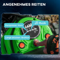 Elektro-Kindermotorrad, 24V Motor, einstellbare Geschwindigkeit, Musik & Lichter, Grün