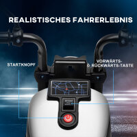 Elektro-Kindermotorrad, LED-Scheinwerfer, abnehmbare Stützräder, bequemer Sitz, Rot/Schwarz
