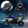 Elektro-Kindermotorrad, Lichter & Geräusche, 3 km/h, wiederaufladbar, Kunststoff & Metall, Blau/Weiß