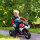 Elektro-Kindermotorrad, Lichter & Geräusche, 3 km/h, wiederaufladbar, Kunststoff & Metall, Schwarz/Rot