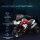 Elektro-Kindermotorrad, Lichter & Geräusche, 3 km/h, wiederaufladbar, Kunststoff & Metall, Schwarz/Rot