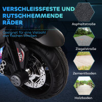 Elektro-Kindermotorrad, Lichter & Geräusche, 3 km/h, wiederaufladbar, Kunststoff & Metall, Schwarz/Weiß