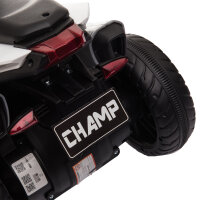 Elektro-Kindermotorrad, Lichter & Geräusche, 3 km/h, wiederaufladbar, Kunststoff & Metall, Schwarz/Weiß