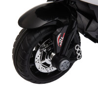 Elektro-Kindermotorrad, Lichter & Geräusche, 3 km/h, wiederaufladbar, Kunststoff & Metall, Schwarz/Weiß