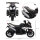 Elektro-Kindermotorrad, Lichter & Geräusche, 3 km/h, wiederaufladbar, Kunststoff & Metall, Schwarz/Weiß