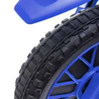 Kindermotorrad, Elektromotorrad, 45 Min Fahrzeit, mit Stützrädern, ab 3 Jahren, blau+weiß, 106,5 x 51,5 x 68cm