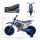 Kindermotorrad, Elektromotorrad, 45 Min Fahrzeit, mit Stützrädern, ab 3 Jahren, blau+weiß, 106,5 x 51,5 x 68cm