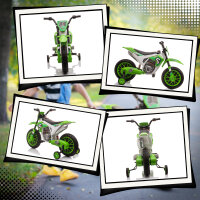 Kindermotorrad, mit Stützrädern, ab 3 Jahre, grün & weiß