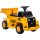 Elektro-Kipplaster für Kinder, kippbare Ladefläche, max. 3 km/h, Scheinwerfer, Hupe, gelb, 74,5 x 36 x 43,5 cm