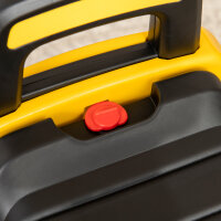 Kinderbagger, Rutscher, bedienbare Baggerschaufel, Kippschutz, rutschfeste Räder, gelb+schwarz, 78 x 29,5 x 54 cm