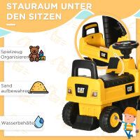 Kinderbagger, Rutscher, bedienbare Schaufel, Kippschutz, rutschfeste Räder, gelb+schwarz, 85 x 27,5 x 47,5 cm