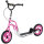 Kinderroller mit verstellbarem Lenker, große Räder, Parkständer, Handbremse, für Kinder im Alter von 5-12 Jahren, Rosa