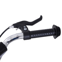 Kinderroller 16/12 Zoll Scooter Tretroller mit Bremsen Cityroller Kickboard Kinder Roller für 5+ Jahre Kinder Schwarz 135 x 58 x 92-100 cm