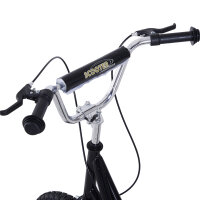 Kinderroller 16/12 Zoll Scooter Tretroller mit Bremsen Cityroller Kickboard Kinder Roller für 5+ Jahre Kinder Schwarz 135 x 58 x 92-100 cm