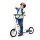 Kinderroller ab 5 Jahre Scooter Kinderscooter Tretroller Cityroller Kinder Roller Kickboard mit Luftreifen 12 Zoll Gummi Aluminium Weiß 120 x 58 x 85-95 cm