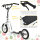 Kinderroller ab 5 Jahre Scooter Kinderscooter Tretroller Cityroller Kinder Roller Kickboard mit Luftreifen 12 Zoll Gummi Aluminium Weiß 120 x 58 x 85-95 cm