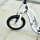 Kinderroller ab 5 Jahre Scooter Kinderscooter Tretroller Cityroller Kinder Roller Kickboard mit Luftreifen 12 Zoll Gummi Aluminium Weiß 120 x 58 x 85-95 cm