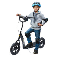 Kinderroller mit Hinterbremse Kickscooter 12 Zoll...