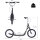 Kinderroller mit Luftreifen Kickscooter Scooter Tretroller Cityroller für Kinder Kickboard 16 Zoll ab 5 Jahre Höhenverstellbar schwarz 143 x 58 x 92-100 cm