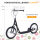 Kinderroller mit Luftreifen Kickscooter Scooter Tretroller Cityroller für Kinder Kickboard 16 Zoll ab 5 Jahre Höhenverstellbar schwarz 143 x 58 x 92-100 cm