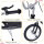 Kinderroller mit Luftreifen Kickscooter Scooter Tretroller Cityroller für Kinder Kickboard 16 Zoll ab 5 Jahre Höhenverstellbar schwarz 143 x 58 x 92-100 cm