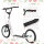 Kinderroller Scooter Tretroller Cityroller Kickscooter Roller Kinder Kickboard mit Luftreifen und Handbremse Scooter Kinder Wasserfest Faltbar ab 5 Jahre 16 Zoll weiß 139 x 58 x 90-96 cm