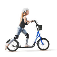 Kinderroller, Scooter mit Bremse, inkl. Korb,...