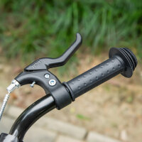 Kinderroller, Scooter mit Bremse, inkl. Korb, höhenverstellbar, für Kinder 5-12 J., blau+schwarz