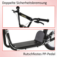 Kinderscooter mit Bremse höhenverstellbar Leichtbau Schwarz