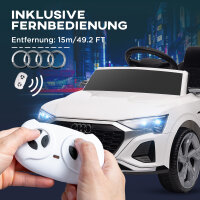 Elektro-Kinderauto, 12V Audi Q8, 3-5 km/h, Fernsteuerung, Scheinwerfer, Musik, Weiß